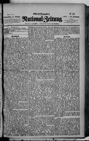 Nationalzeitung vom 14.01.1875