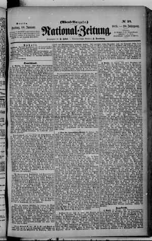 Nationalzeitung on Jan 15, 1875