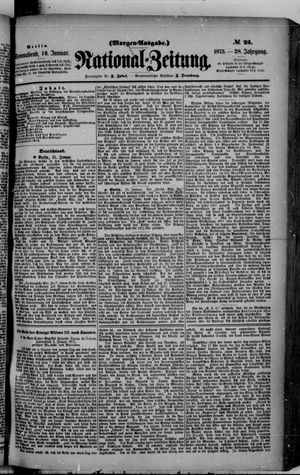 Nationalzeitung vom 16.01.1875