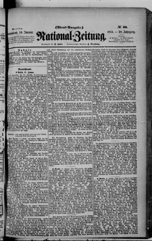Nationalzeitung vom 16.01.1875