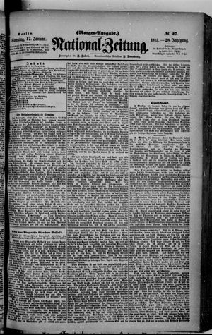 Nationalzeitung on Jan 17, 1875