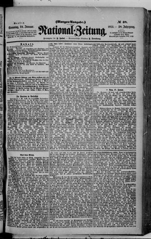 Nationalzeitung vom 24.01.1875