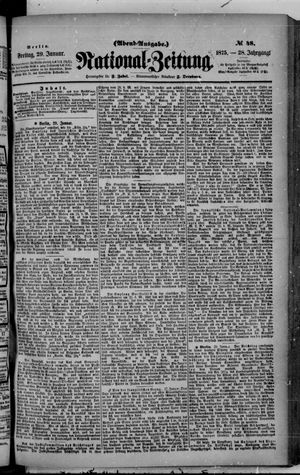 National-Zeitung vom 29.01.1875