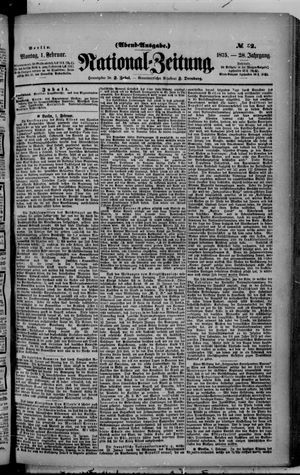 Nationalzeitung vom 01.02.1875