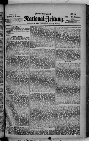Nationalzeitung on Feb 2, 1875