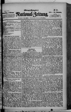 Nationalzeitung on Feb 4, 1875