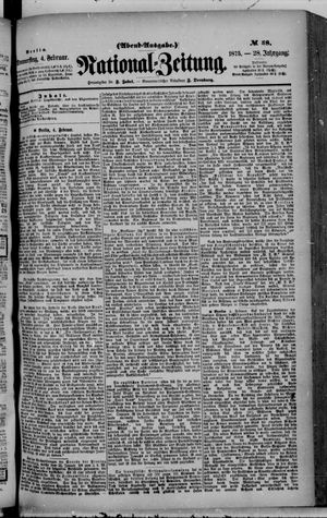 Nationalzeitung vom 04.02.1875