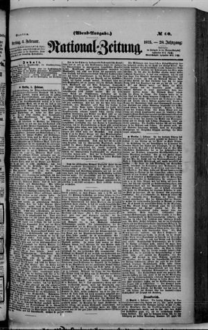 Nationalzeitung vom 05.02.1875