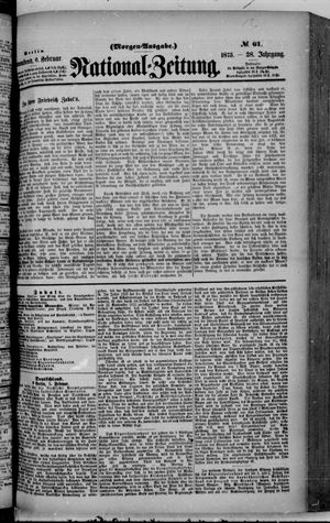 Nationalzeitung on Feb 6, 1875