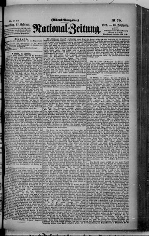 Nationalzeitung on Feb 11, 1875