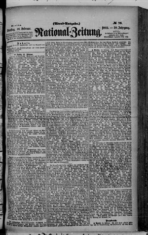 Nationalzeitung on Feb 16, 1875