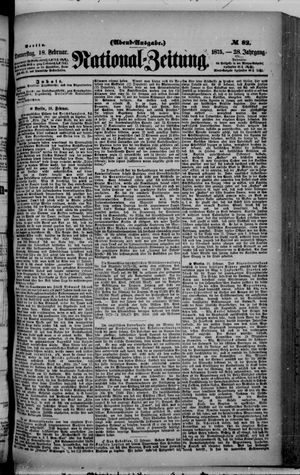 National-Zeitung vom 18.02.1875