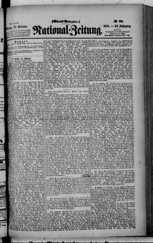Nationalzeitung vom 22.02.1875