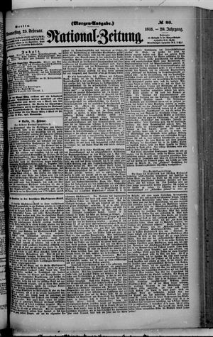 Nationalzeitung vom 25.02.1875