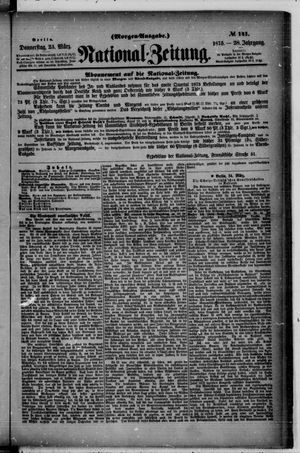 Nationalzeitung vom 25.03.1875