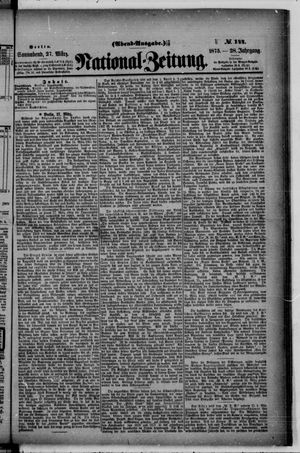 Nationalzeitung vom 27.03.1875