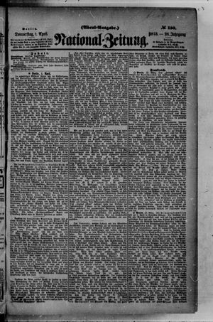 Nationalzeitung vom 01.04.1875