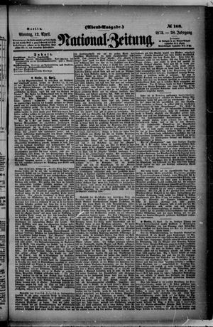 Nationalzeitung vom 12.04.1875