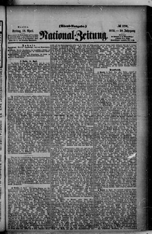 Nationalzeitung vom 16.04.1875
