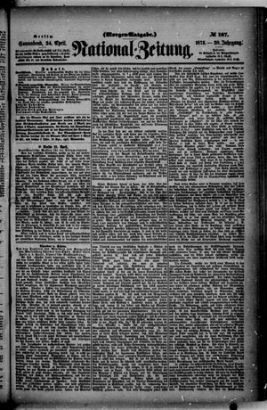 Nationalzeitung vom 24.04.1875