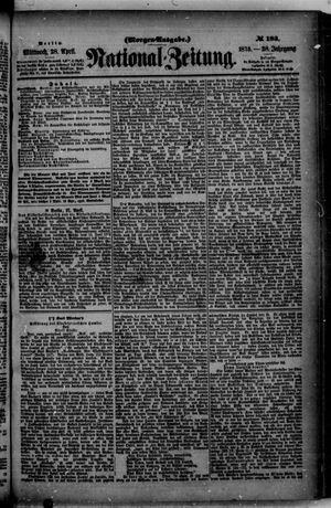 National-Zeitung vom 28.04.1875