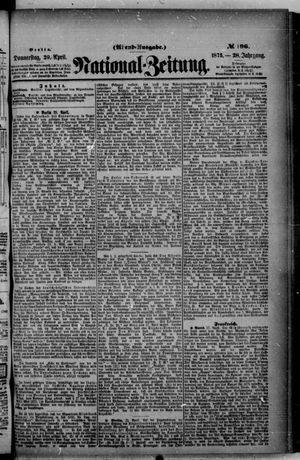 Nationalzeitung vom 29.04.1875