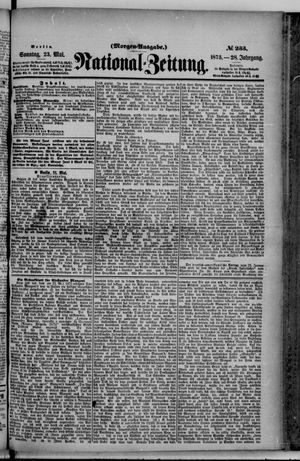 Nationalzeitung vom 23.05.1875