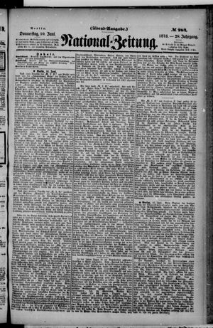 Nationalzeitung vom 10.06.1875