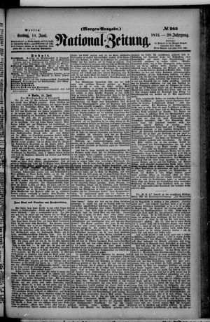 Nationalzeitung on Jun 11, 1875