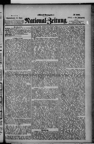 Nationalzeitung vom 12.06.1875