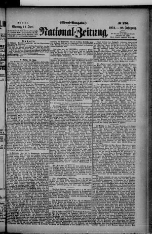 Nationalzeitung on Jun 14, 1875