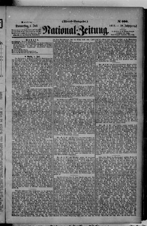 Nationalzeitung on Jul 1, 1875