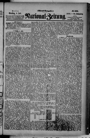 Nationalzeitung vom 06.07.1875