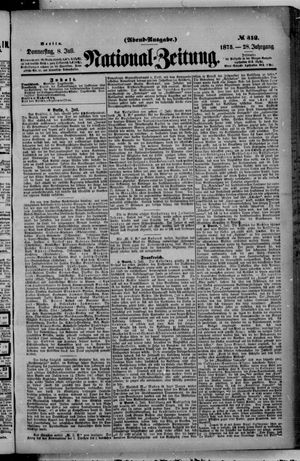 Nationalzeitung vom 08.07.1875