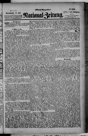 Nationalzeitung vom 10.07.1875