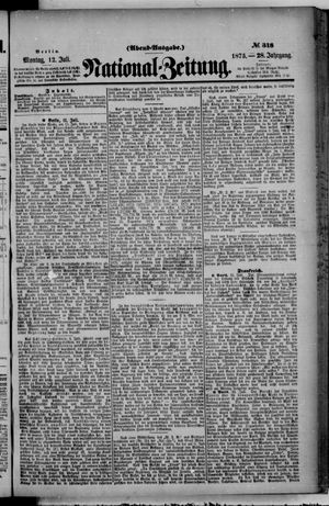 Nationalzeitung vom 12.07.1875