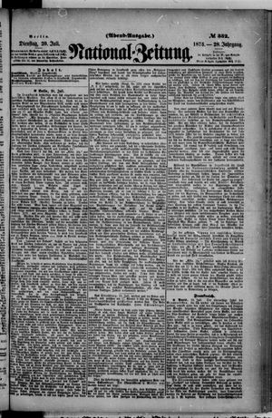 Nationalzeitung vom 20.07.1875