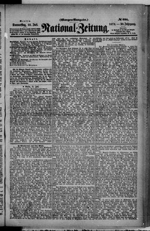 Nationalzeitung vom 22.07.1875