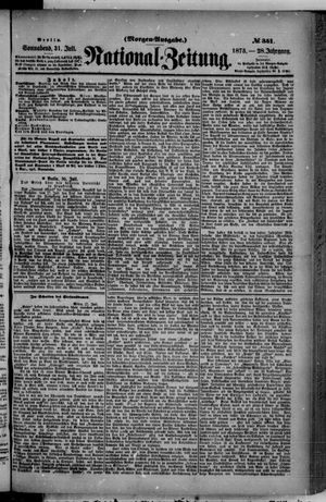 Nationalzeitung vom 31.07.1875