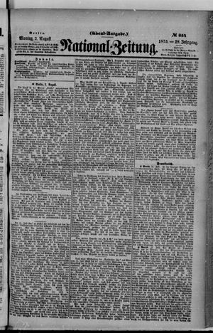 Nationalzeitung on Aug 2, 1875