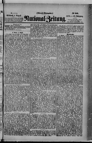 Nationalzeitung on Aug 4, 1875