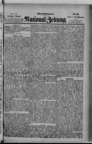 Nationalzeitung on Aug 6, 1875
