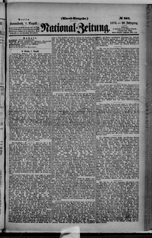 Nationalzeitung on Aug 7, 1875