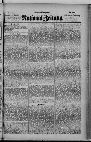 National-Zeitung vom 09.08.1875