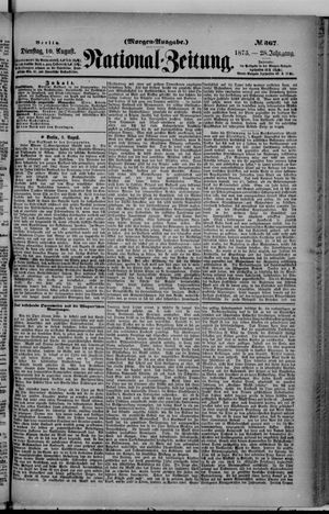 Nationalzeitung vom 10.08.1875
