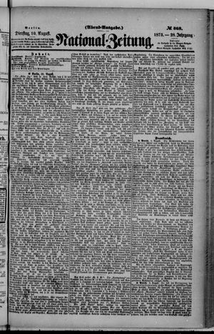 Nationalzeitung vom 10.08.1875