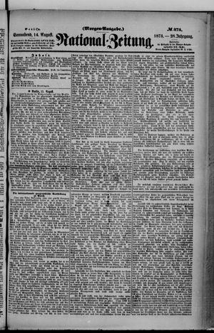Nationalzeitung on Aug 14, 1875