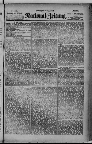 Nationalzeitung on Aug 15, 1875