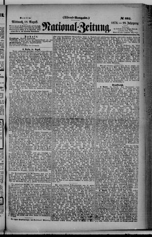 Nationalzeitung on Aug 18, 1875