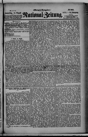 Nationalzeitung on Aug 19, 1875